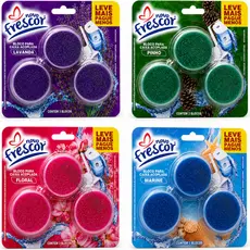 Bloco Sanitário Triplo para Caixa Acoplada Novo Frescor - Kit Com 3 unidades de 45 g