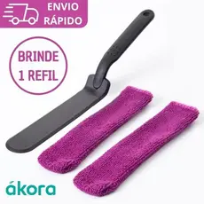 Kit Limpeza de Vãos Ákora Espatula C/ Refil Limpador De Transpasse Vão Box Vitrô - Roxo