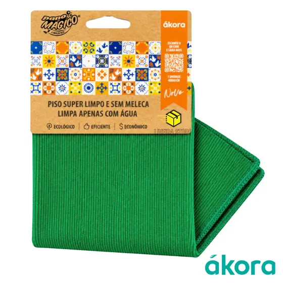 Pano Mágico Limpa PISO Ákora - Microfibra Superabsorvente
