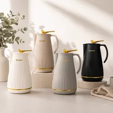 Garrafa Térmica Luxo 1L Dubai Design Luxo Árabe Ampola de Vidro Vácuo Mesa Posta Café Chá Decoração Sala Cozinha Sumay