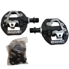 Pedal Clip Moove Mtb com Rolamentado em Alumínio Eixo em Cromo Rosca 9/16