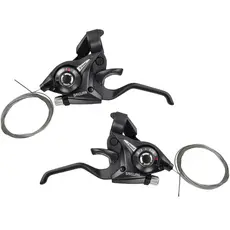 Par Trocador Passador Alavanca de Marchas Rapid Fire Saiguan Alumínio 3x7 21v para Bike e Bicicleta