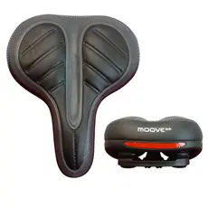 Selim Com Refletor Banco de Bicicleta Largo com 2 molas Confortável Beach Ceci Cruiser Monark Preto com Cinza Moove