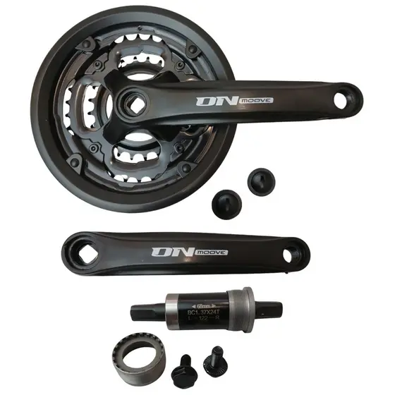 Kit Pedivela MTB Triplo 24/34/42D 170mm OnMoove e Movimento Central Eixo 34.7X122mm Rola. Selado Sette Ponta Quadrada