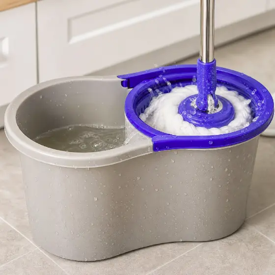 🧹 Mop Giratório Profissional Esfregao 360º com Balde Duplo Centrifugo Limpeza - Sortido.