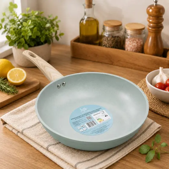 🍳✨Frigideira Nanoceramico de 24cm - Verde Granito✨🍳