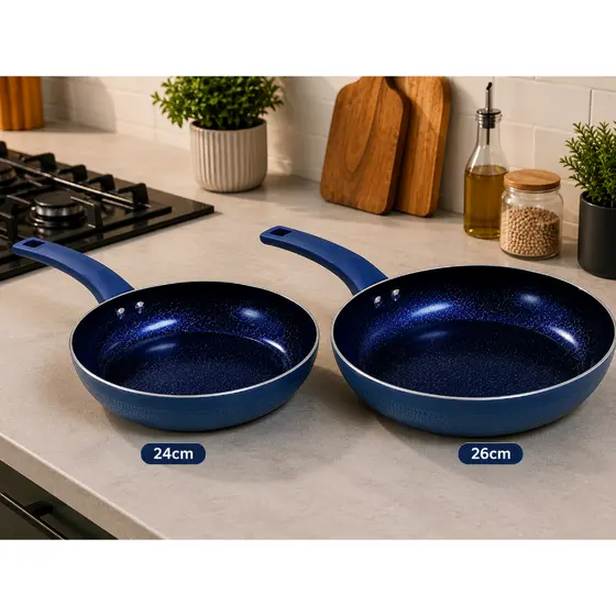 🍳 Frigideira Antiaderente Cerâmica 24cm ou 26cm Azul Praticidade, Saúde e Elegância na Cozinha! 🍳.