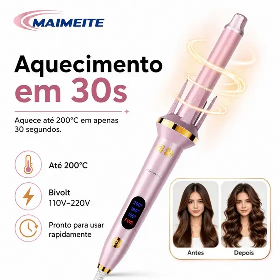 MAIMEITE Modelador de Cachos Automático 25mm com Cerâmica WZ601