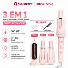 MAIMEITE multifuncional Modelador De Cachos 3 em 1 Automático 25mm/32mm + Pente Alisador 110v-220v Bivolt
