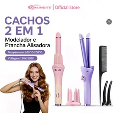 MAIMEITE Modelador de Cachos Automático 2 em 1 em Cerâmica para Cabelos Lisos e Cacheados J885