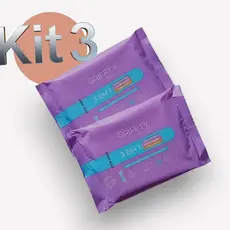 kit 3 lenços demaquilantes GRIFFTY \lenços umedecidos removedor de maquiagem