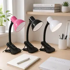 Luminária Abajur Articulável Com Garra Presilha Bivolt Quarto Escritório Leitura Salão Manicure