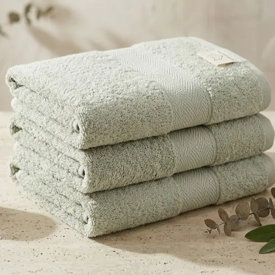 Kit com 3 Toalhas de Rosto /3  Banhão Aura Verde Fox | 100% Algodão Altenburg