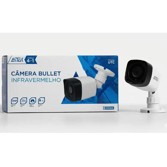 Camêra DVR externa 1080 2M ATEK 2MP Infravermelho Visão Noturna Segurança HD CFTV Externa UTC 12V