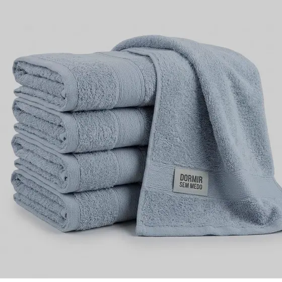 Kit de 2 Toalhas Banhão Velvet Azul Mist | 100% Algodão Altenburg