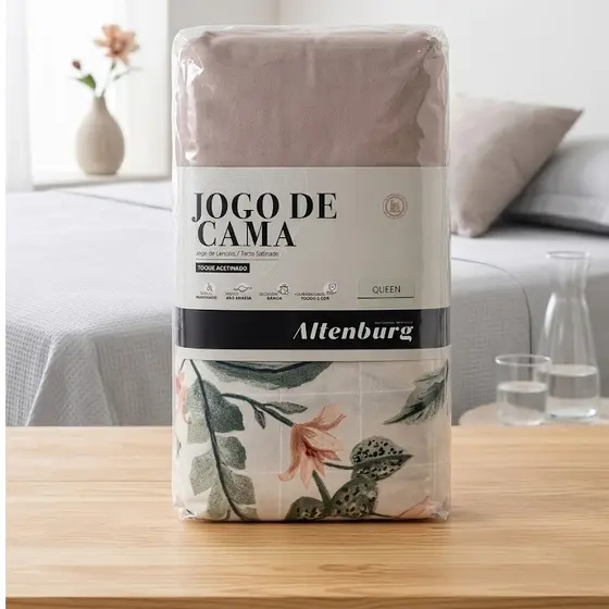 Jogo de Cama Queen Meadow Toque Acetinado | 3 Peças