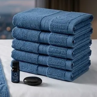 Kit 2 Toalha de Rosto Lapa-Azul Stellar 50 cm X 80 cm | 100% Algodão Macia e Respirável Altenburg