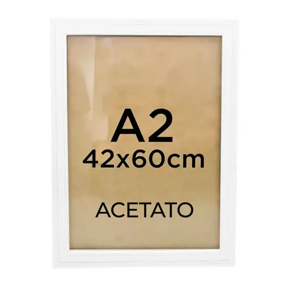 Moldura Quadro A2 42x60 Foto Poster Ilustração Com Acetato - Várias Cores Moldura Quadro A2 42x60 Foto Poster Ilustração