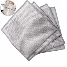 1/5/10/15/20 Pano de Limpeza Multiuso Metálico Reutilizável Cozinha Pia Fogão Panela Grelha Gordura