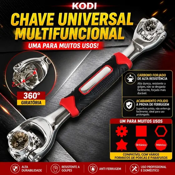 48 In 1 360o Multifunctional Wrench Set Tools Universal Socket Wrench F3