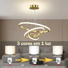 Lustre pra sala de jantar Lustre De Teto Nórdico De Luxo Lustre Para Sala De Jantar e Estar-O15