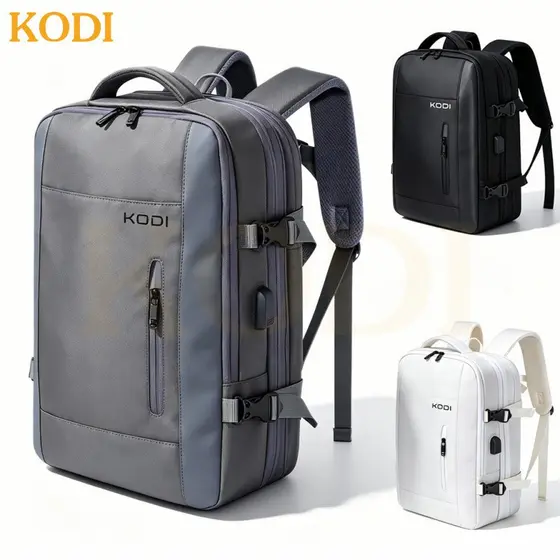 Mochila Executiva de Viagem Expansível 40L, Reforçada Unissex, Compatível com Notebook-Q7