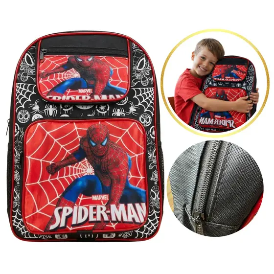 Mochila Homem Aranha Infantil Personagem Spider Escolar