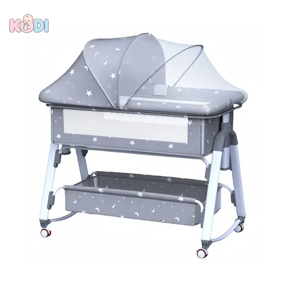 Berço Portátil Moises Co-bed Com Balanço Mosquiteiro e Cesto Regulagem de Altura--P18