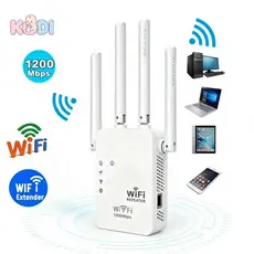 Repetidor e Roteador Wifi 4 Antenas Amplificador De Sinal 1200Mbps  -G8