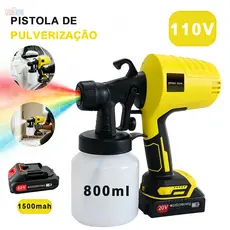 (110V)Pistola de Pintura Elétrica 120w Pulverizadora de Tinta Pintura Profissional -J4