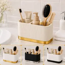 Organizador Multiuso Porta Escova Pente Cabelo Maquiagem Banheiro Dente Escritório Caneta Decorativo
