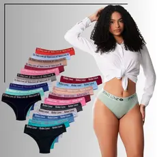 Kit 3 ou 5 Calcinhas Femininas Microfibra Tanga Cós Alto Mulher Atraente Confortáveis Boka Love