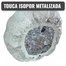 Touca de Isopor Metalizada Para Hidratação Salão