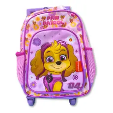Mochila Escolar Patrulha Canina com Carrinho – Estampa Infantil Rosa