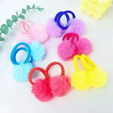 Kit 20 Unidades Xuxinhas Pom Pom o Elástico Scrunchies