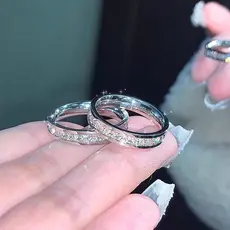 de Anéis em Prata 925 - Detalhes com Pedras, Estilo Romântico, Ideal para Presentes e Ocasiões Especiais
