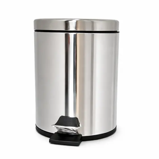 Lixeira Inox Beity 5l Pedal Cesto Removível Banheiro Cozinha