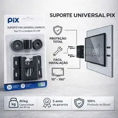 Suporte Fixo Universal para TVs e Monitores 10" a 100"