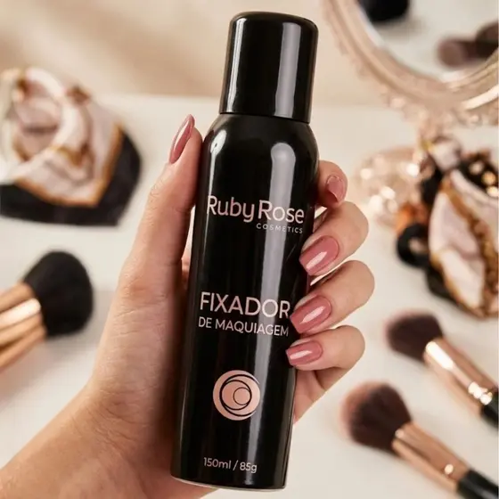 Spray Fixador De Maquiagem Ruby Rose 150ml Longa Duração HB312