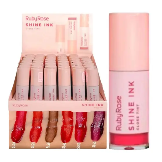 NOVIDADE | Gloss Tint Labial Shine Ink Ruby Rose Melu Linha Rosa – Brilho Intenso – HBL6600