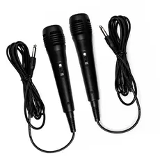 Kit Microfone Profissional Com 2 Unidades Com Fio Dinâmico