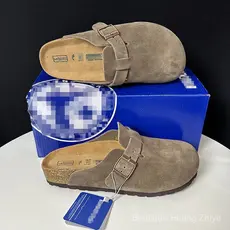 Sandálias Birken Unissex Elegantes @ _ Estoque Baotou Feito De Sola De Cortiça Série Meio-Pack 14SR