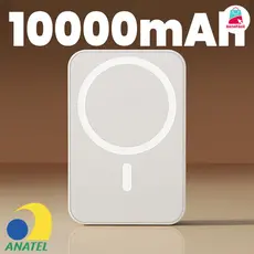 Carregador portátil de indução MagSafe para iPhone/Android Carga sem fio Capacidades: 3000mAh, 5000mAh, 10000mAh