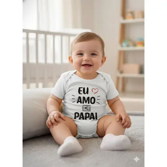 Body bebê frases/Eu amo o meu papai/fofo/temático