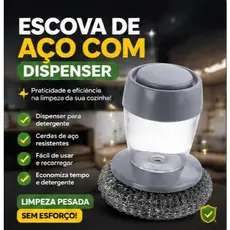 Escova de Louça/Panela De Aço com Dispenser Recipiente para Detergente Fogão Cozinha Limpeza Esponja