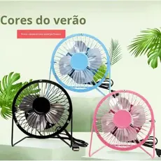 Mini Ventilador de Mesa USB Metal Premium Oasis Portátil Silencioso e Potente Pronta Entrega