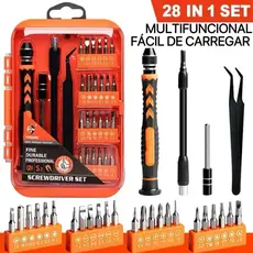 Jogo Kit Chave de Precisão Profissional 24 em 1 Magnética para Celular iPhone Relógio e Notebook