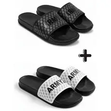 Kit 2 Pares Chinelo Slide Masculino Macio Casual Resistente e Estiloso