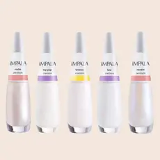 Kit 5 Esmalte Impala Francesinha Branco Clarinho Perolado Cremoso