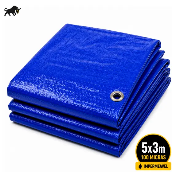 Lona Impermeável 5x3m 100 Micras Reforçada Proteção Contra Chuva UV Brava Adventure Caminhoneiro